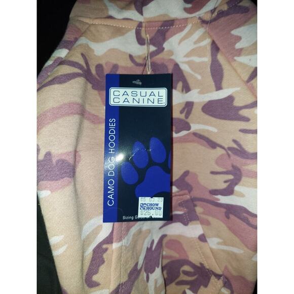 Dog Hooded Sweatshirt Pink Camo Size Medium With Pocket! - Picture 4 of 4